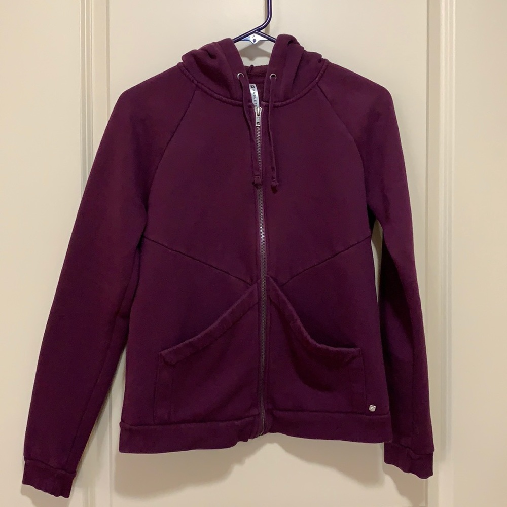 Fabletics Ruby Full Zip Up Plum Hoodie - Small